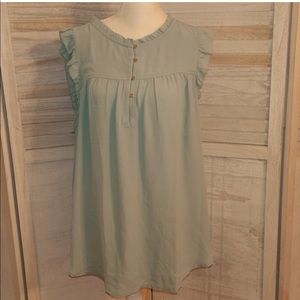 Loft Plus Sage Green Sleeveless Blouse 16